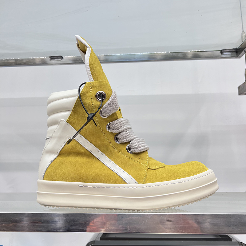 Round Owens Winter High Top Quality Men's Ankle Motorcycle Boots Jumbo Lace up Women Casual Shoes Sneakers Thick Sole Cow Suede Leather Geobasket Dark Storm Zipper, Yellow
Round Owens Winter High Top Quality Men's Ankle Motorcycle Boots Jumbo Lace up Women Casual Shoes Sneakers Thick Sole Cow Suede Leather Geobasket Dark Storm Zipper, Yellow