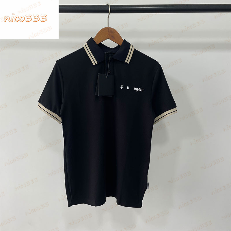 23ss New polos letter print collar stripe pattern simple black white blue red cotton loose mens women with the same short sleeved, #03 blue
23ss New polos letter print collar stripe pattern simple black white blue red cotton loose mens women with the same short sleeved, #03 blue