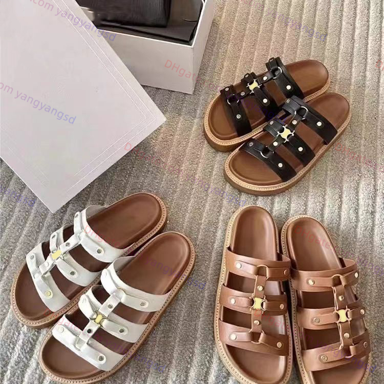 2023 Platform fashion women Designer Rubber outsole Sandals Wide decorative nail loop strap Flat sole Mueller shoes Summer Comfortable TIPPI slippers With box, #4
2023 Platform fashion women Designer Rubber outsole Sandals Wide decorative nail loop strap Flat sole Mueller shoes Summer Comfortable TIPPI slippers With box, #4