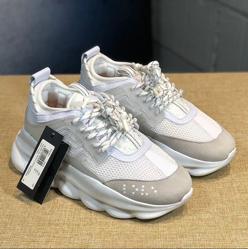Designer Men Women Chain Reaction Casual Shoes Triple White Black Twill Orange Blue Fluo Multi-Color Rubber Suede Platform Sneakers Sports Lace-Up Shoe RG36, #21
Designer Men Women Chain Reaction Casual Shoes Triple White Black Twill Orange Blue Fluo Multi-Color Rubber Suede Platform Sneakers Sports Lace-Up Shoe RG36, #21