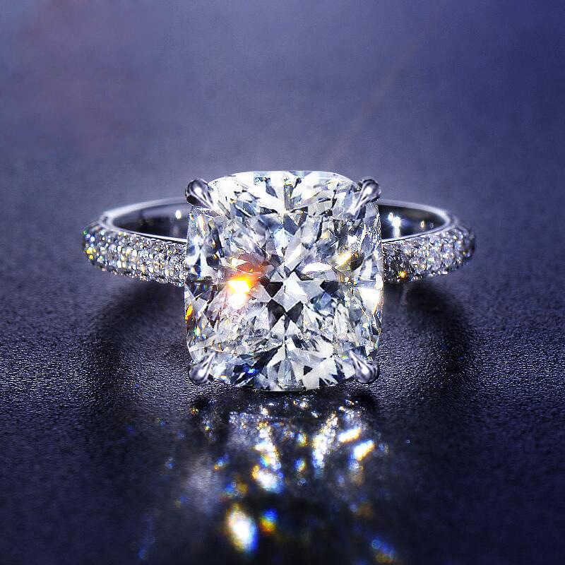 Band Real S Sterg color Moissanite Dia Ring for Women Sier Jewelry Rings J230517