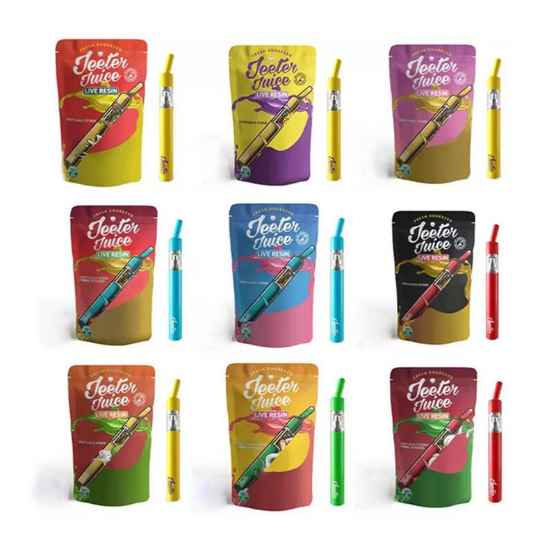 JEETER Juice Live Resin Rechargeable E Cigarette 1.0ml 0.5ml Empty Disposable Vape Pen Device Thick Oil Cartridge Pod 180mAh Battery Vaporizer Pens
JEETER Juice Live Resin Rechargeable E Cigarette 1.0ml 0.5ml Empty Disposable Vape Pen Device Thick Oil Cartridge Pod 180mAh Battery Vaporizer Pens