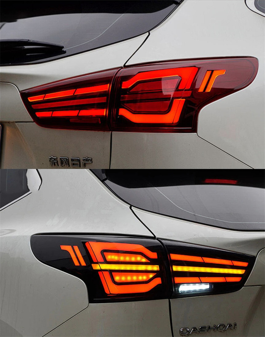 Car Lighting Accessories For Qashqai Taillights 20 16-20 22 Nissan LED Rear Lamp DRL Turn Signal Brake Reversing Taillight