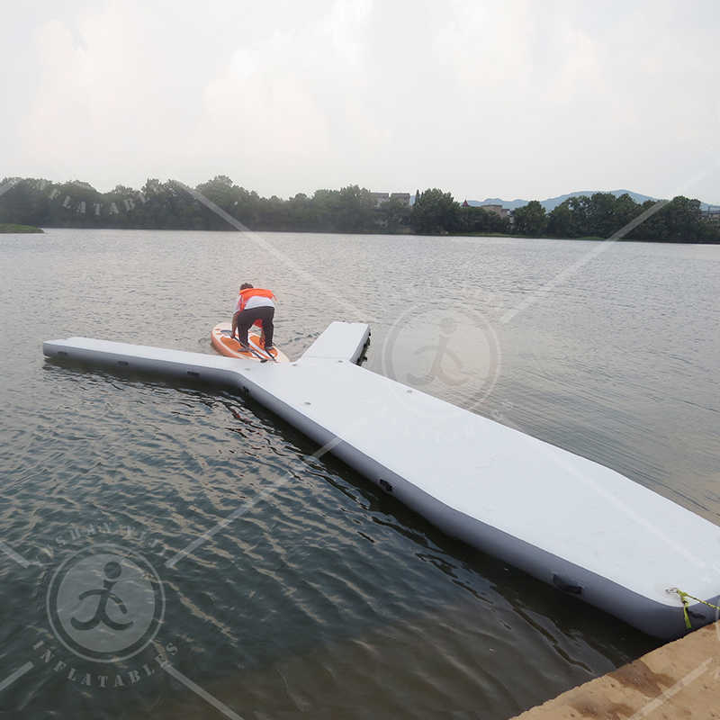 Heavy Duty Drop Stitch Large Inflatable Lake Water Floating Air Tubes Pontoon Yacht Boat Dock Platform Jet Ski Inflatable Dock
