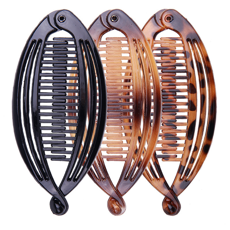 Hair Clips Barrettes Large Spray Painted Hairpin Ponytail Banana Hair Clips Clincher Combs for Women 230517