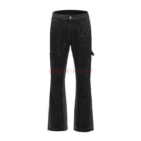 Fashion Designer Clothing Galleries Denim Pants Galleryes Depts the Same Jeans with Ink Splashing Stitching Deconstructs Trend Brand Men's Trumpet Pants 2046, Black
Fashion Designer Clothing Galleries Denim Pants Galleryes Depts the Same Jeans with Ink Splashing Stitching Deconstructs Trend Brand Men's Trumpet Pants 2046, Black
