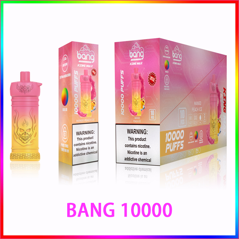 Original Bang King Max Puff 10000 Disposable Vapes Pen 10k Puffs Airflow Adjustable E Cigarette Vaporizer Recharge Mesh Coil Vape Puffbars cigvapes
Original Bang King Max Puff 10000 Disposable Vapes Pen 10k Puffs Airflow Adjustable E Cigarette Vaporizer Recharge Mesh Coil Vape Puffbars cigvapes