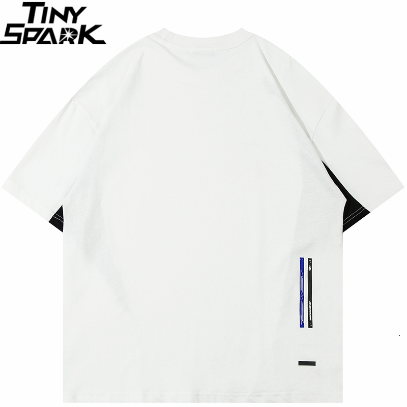 Men s T Shirts Kaus Pria Streetwear 2023 Ukuran Besar Hip Hop Gaya Olahraga Harajuku Patchwork Retro Atasan Kasual Hipster Katun 230517