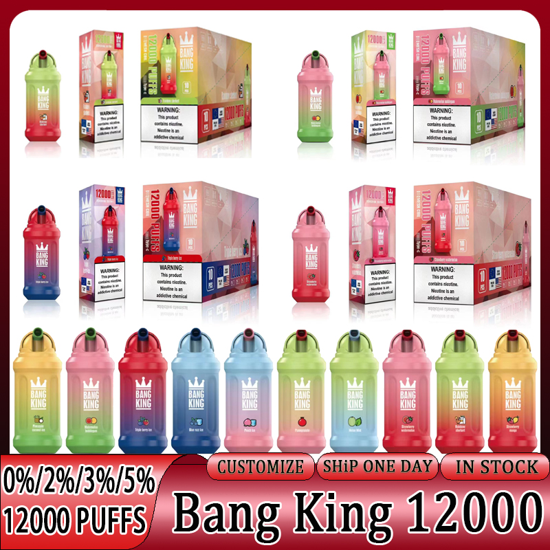 Original Bang King 12000 Puffs Disposable Vapes Pen Puff 12k 12000 E Cigarette 0% 2% 3% 5% Vaporizer Recharge Mesh Coil Vape Pen
Original Bang King 12000 Puffs Disposable Vapes Pen Puff 12k 12000 E Cigarette 0% 2% 3% 5% Vaporizer Recharge Mesh Coil Vape Pen