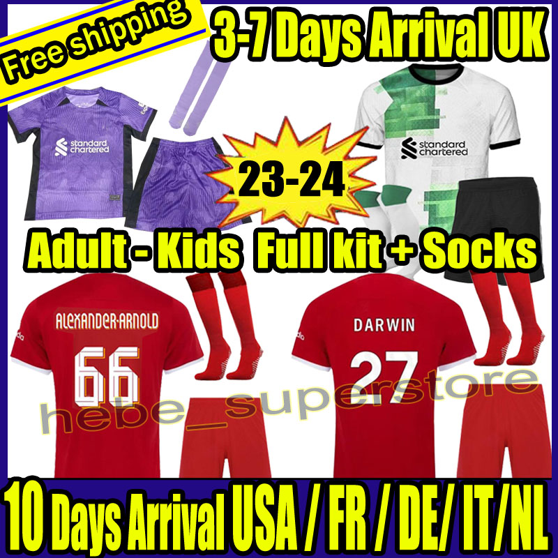 23 24 Adult and Kids Full set soccer jerseys GAKPO DARWIN 2023 Mohamed Luis DIaz Alexander Arnold football kit tops shirts men kids uniform A.BECKER purple goalkeeper, 23-24 home
23 24 Adult and Kids Full set soccer jerseys GAKPO DARWIN 2023 Mohamed Luis DIaz Alexander Arnold football kit tops shirts men kids uniform A.BECKER purple goalkeeper, 23-24 home