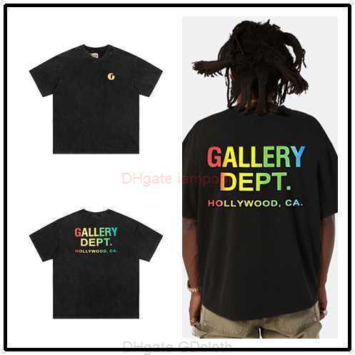 Designer Fashion Clothing Tees Tshirt Galleryes Depts Letter Rainbow Bronzing Print g Letter Limited Short Sleeve High Street Loose Tshirt Mens Womens Summer Tops, Wash water black ss-d74
Designer Fashion Clothing Tees Tshirt Galleryes Depts Letter Rainbow Bronzing Print g Letter Limited Short Sleeve High Street Loose Tshirt Mens Womens Summer Tops, Wash water black ss-d74