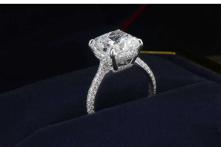 Band Real S Sterg color Moissanite Dia Ring for Women Sier Jewelry Rings J230517