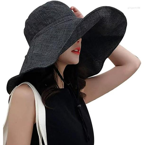 Wide Brim Hats Female Oversized Fisherman's Summer Hat Outing Visor Sun Sunscreen Solid Color Floppy Girls Literary Artistic, Black
Wide Brim Hats Female Oversized Fisherman's Summer Hat Outing Visor Sun Sunscreen Solid Color Floppy Girls Literary Artistic, Black