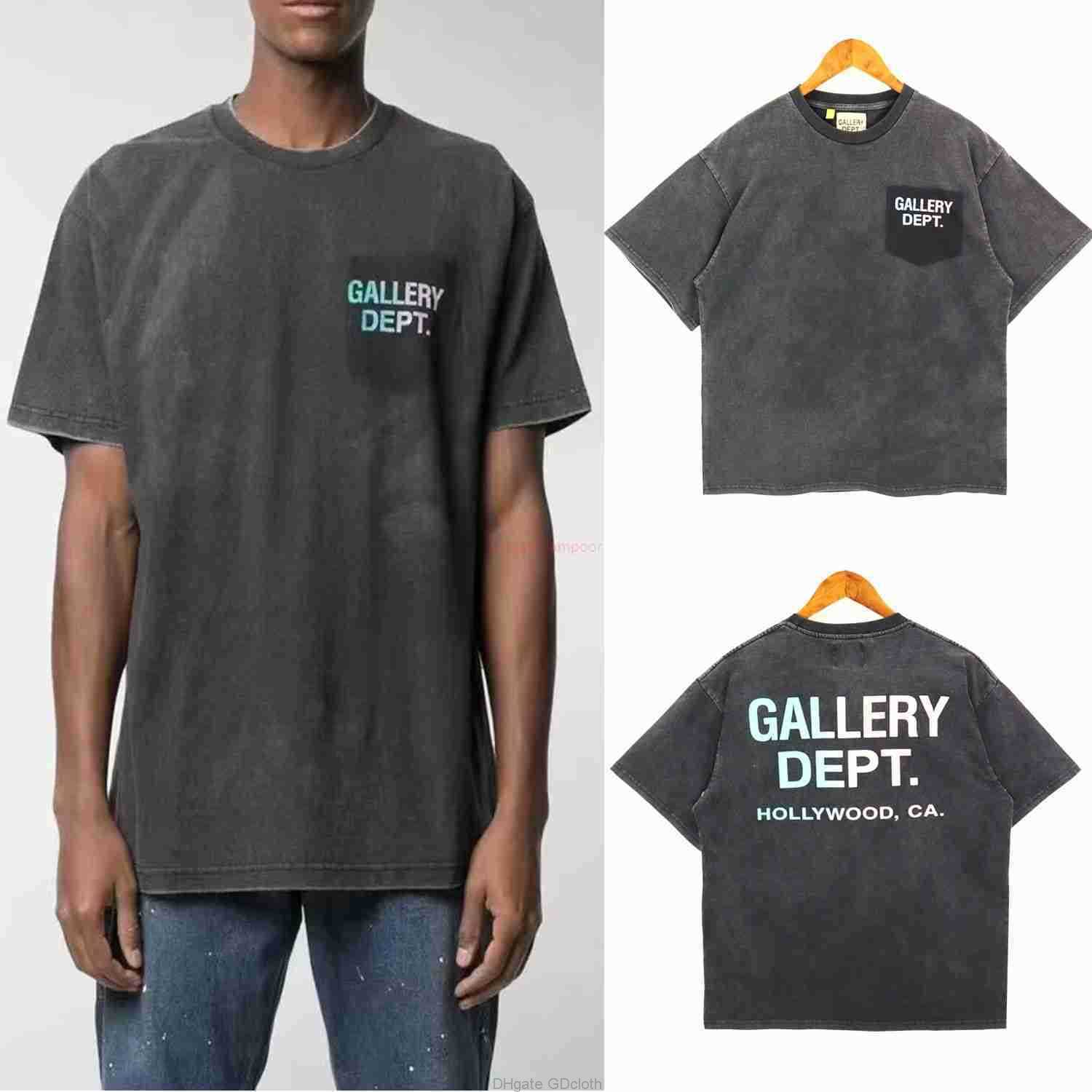 Designer Fashion Clothing Tees Tshirt Galleryes Depts Spring/summer New Wash Gradient Letter Printing Loose American Washed Old Short Sleeves Luxury Casual Tops, Black
Designer Fashion Clothing Tees Tshirt Galleryes Depts Spring/summer New Wash Gradient Letter Printing Loose American Washed Old Short Sleeves Luxury Casual Tops, Black
