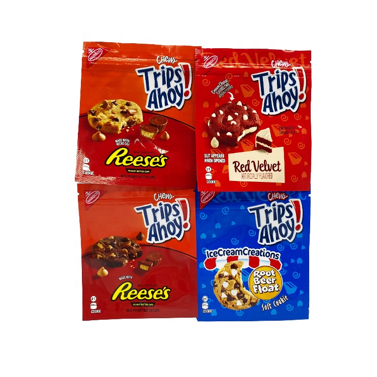 

cookie edible packaging bags milk chocolate chips Biscuits mylar 600mg pouch snack packing bag package resealable edibles peanut butter cups