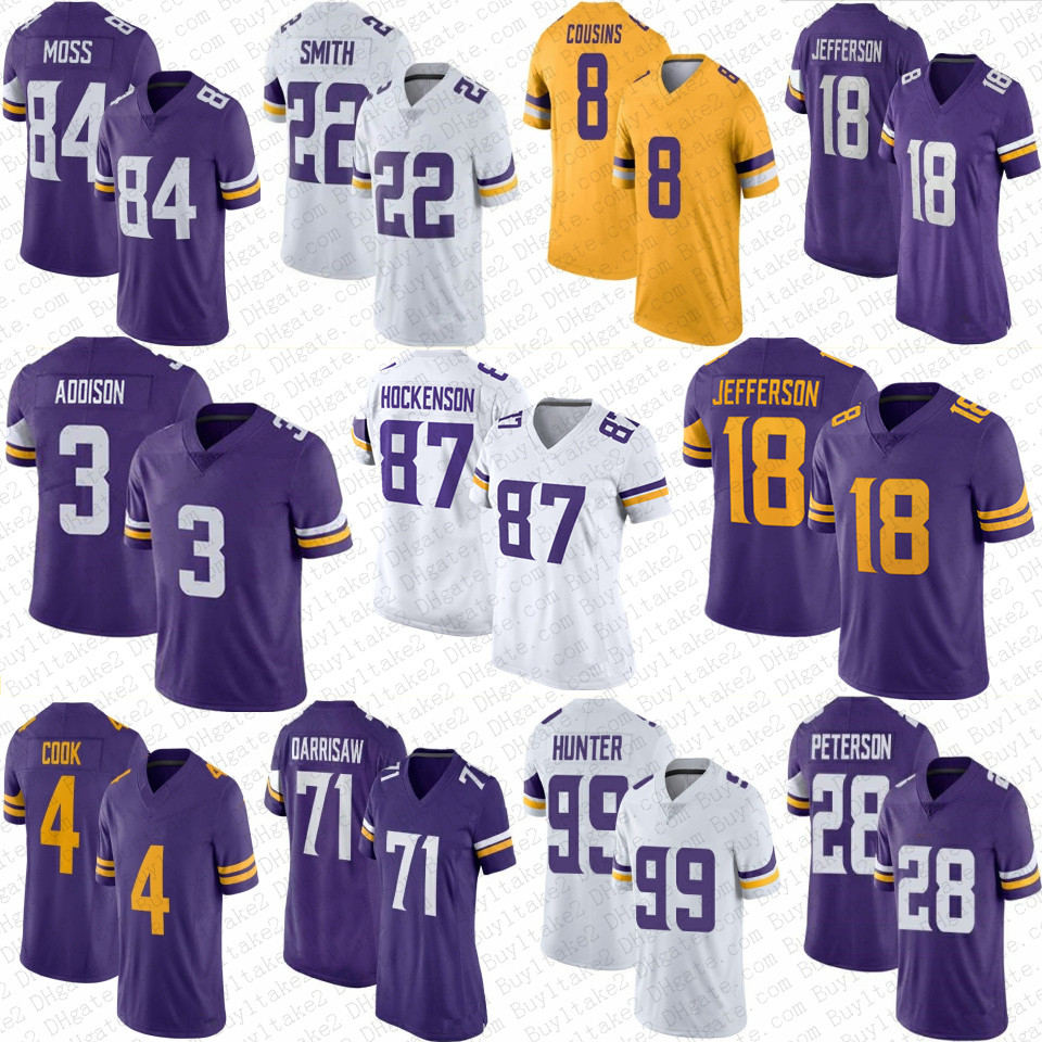 Custom NFLL Jerseys 3 Addison Justin Jefferson TJ Hockenson Custom Football Jersey Dalvin Cook Kirk Cousins Adrian Peterson Vikings Randy Moss CJ Ham Mekhi Blackmon, Women
Custom NFLL Jerseys 3 Addison Justin Jefferson TJ Hockenson Custom Football Jersey Dalvin Cook Kirk Cousins Adrian Peterson Vikings Randy Moss CJ Ham Mekhi Blackmon, Women