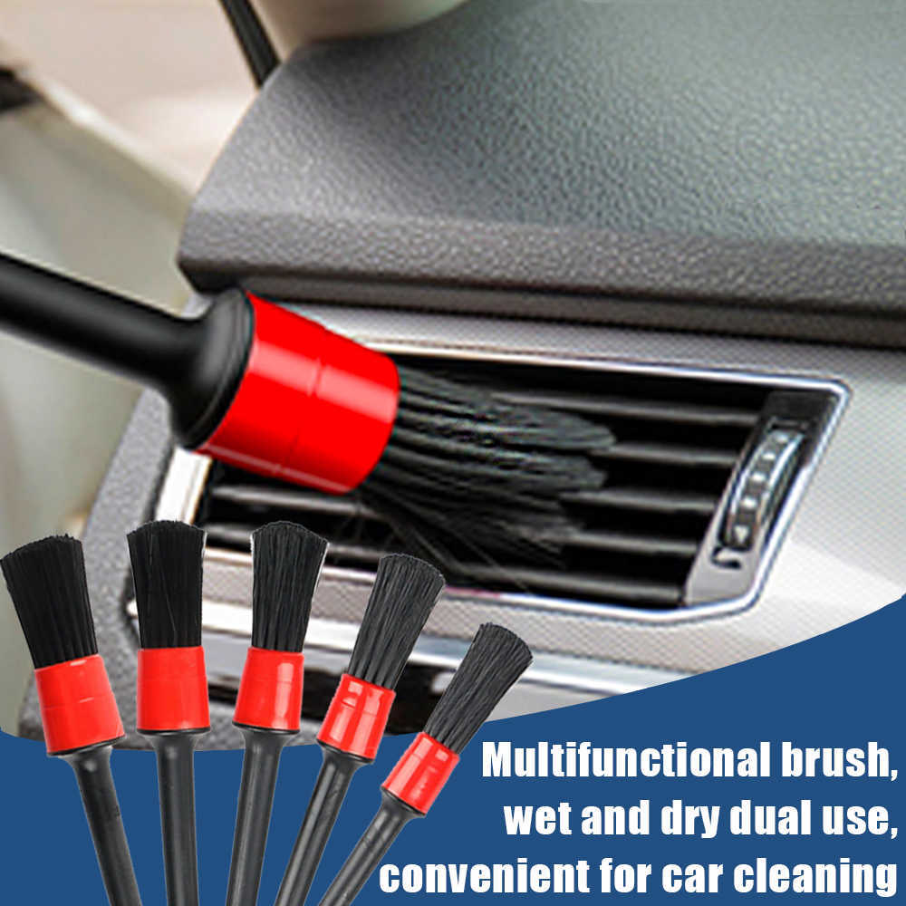 New Detailing Brush Set Power Scrubber Drill Brushes Car Detail Brush For Air Vents Car Polish Pad For Glass Tire Rim Cleaning