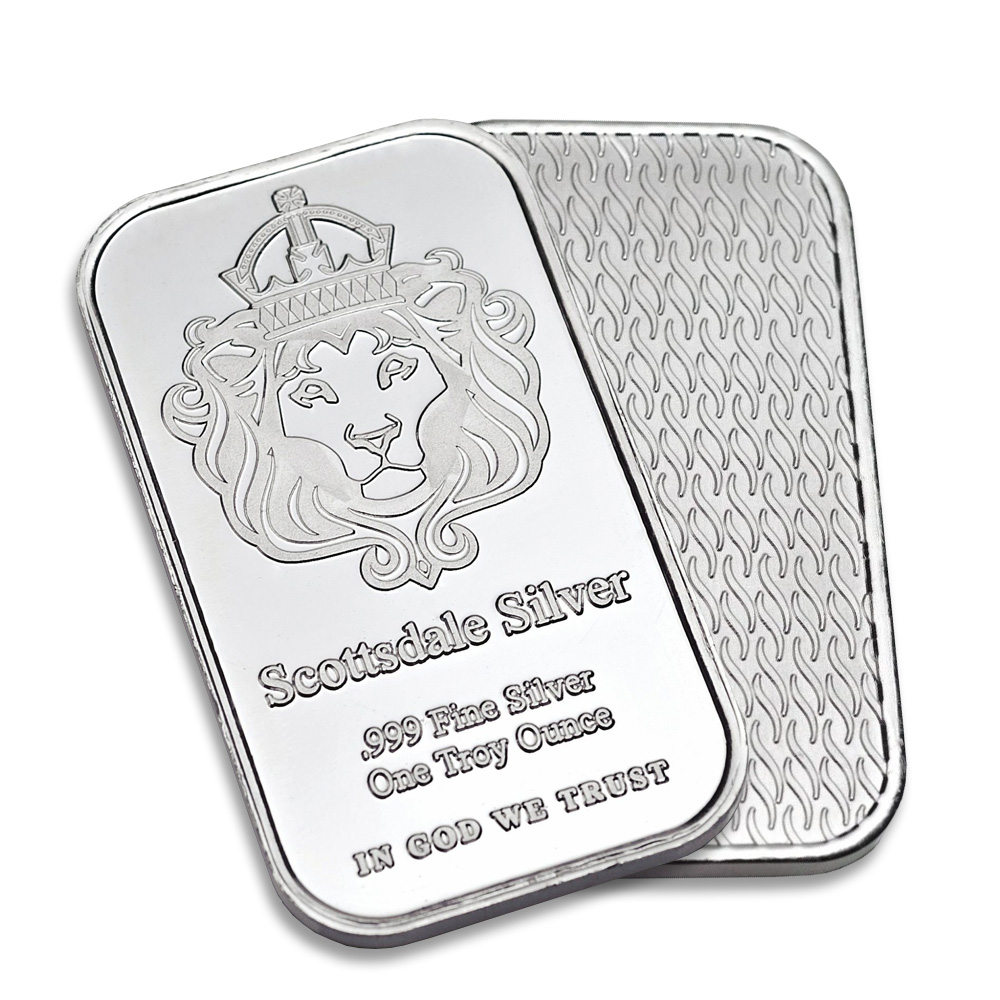 Scottsdale Silver Bar One Troy Ounce Bullion Bar with Display Case - 999 Plated Silver
Scottsdale Silver Bar One Troy Ounce Bullion Bar with Display Case - 999 Plated Silver
