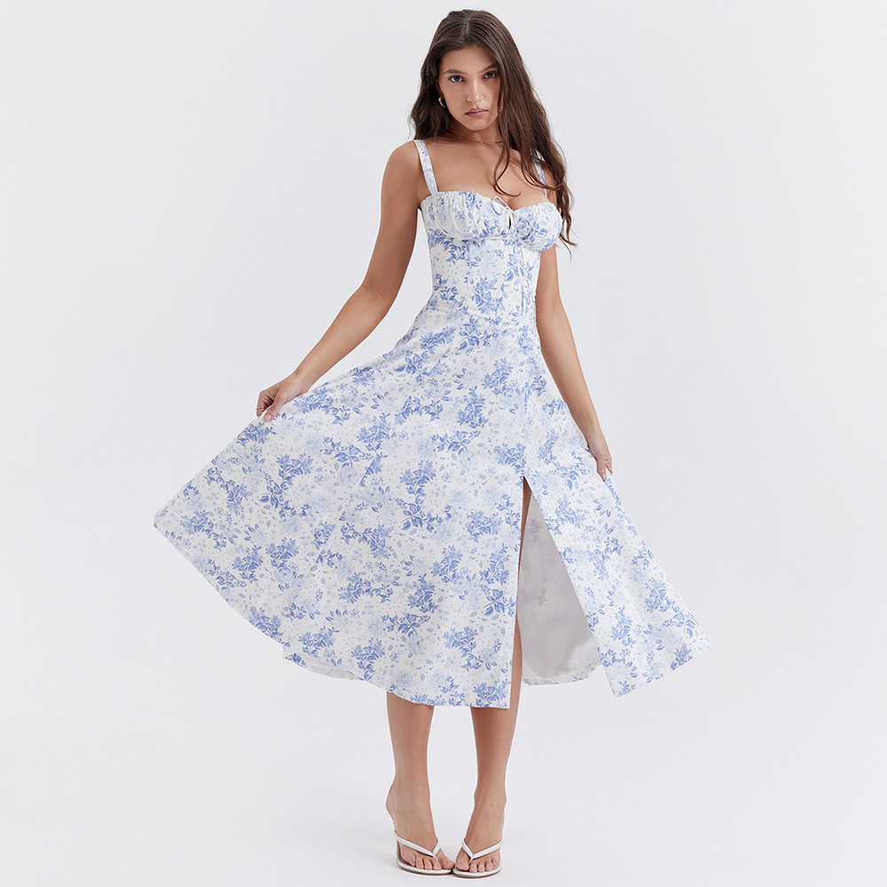 Special Occasion Dresses Graduation Yellow Babydoll Dress Casual Corset Dress Split Skirt Bow Tie Chest Frill Details