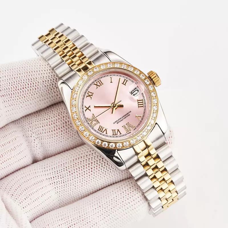 Womens watch Luxury fashion designer mechanical automatic watches Movement 28mm diamond watch Stainless Steel wristwatches