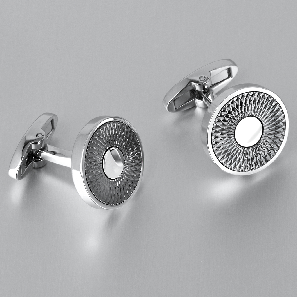 Cuff Links SAVOYSHI Classic Round Metal Cufflinks For Mens French Shirt High Polishing Black Cuff Links Business Gift Free Custom Engraved 230518