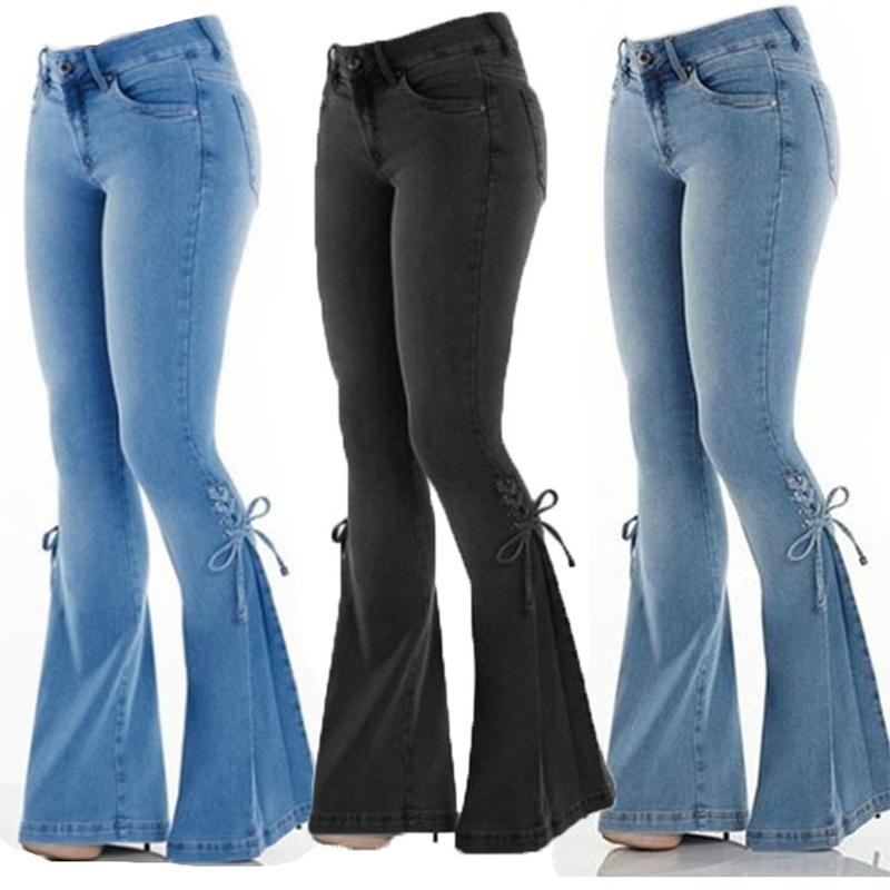 Jeans Fashion High Waist Flared Jeans Women Bow Boot Cut Casual Lady Lace Up Trousers Cowgirl Vintage Blue Bell Bottom Denim Pants emo, Light blue
Jeans Fashion High Waist Flared Jeans Women Bow Boot Cut Casual Lady Lace Up Trousers Cowgirl Vintage Blue Bell Bottom Denim Pants emo, Light blue