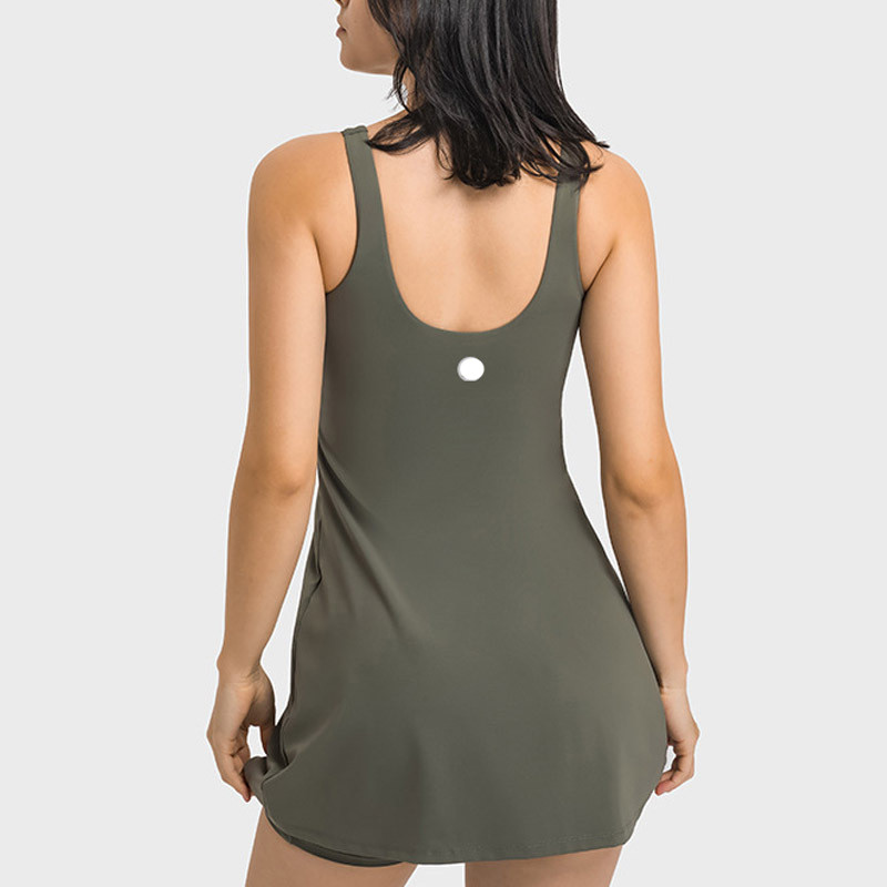 LL Womens Tennis Dress Yoga Outfit Workout Chest Pad Inside Fack Two Piece Girl Shorts Dresses Golf Gym Slip Women Tennis Dress DT200, White
LL Womens Tennis Dress Yoga Outfit Workout Chest Pad Inside Fack Two Piece Girl Shorts Dresses Golf Gym Slip Women Tennis Dress DT200, White