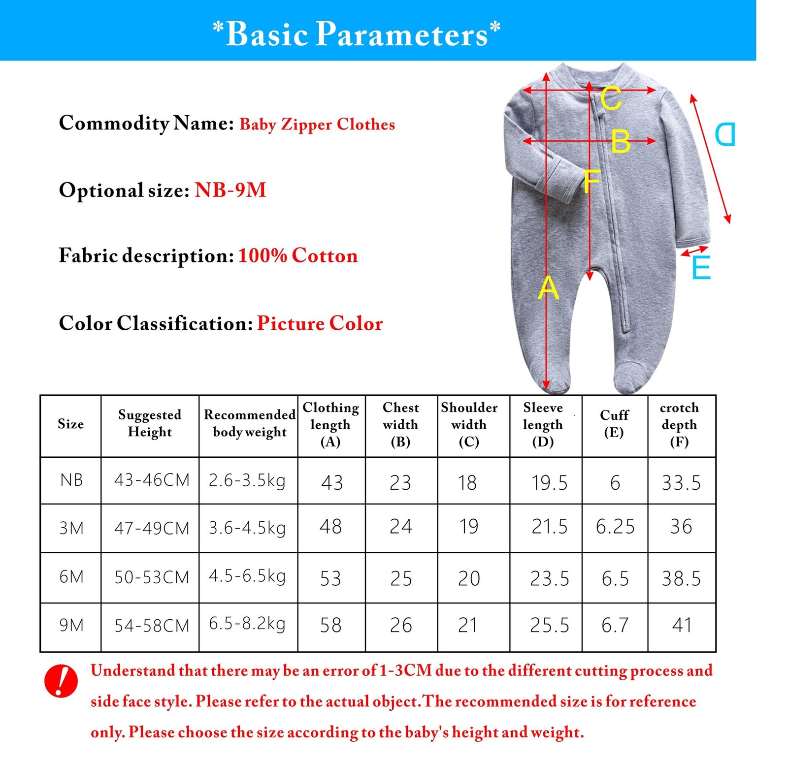 Rompers born Footed Pajamas Zipper Girl and Boy Romper Long Sleeve Jumpsuit Cotton Solid White Fashion 0-12 Months Baby Clothes 230517