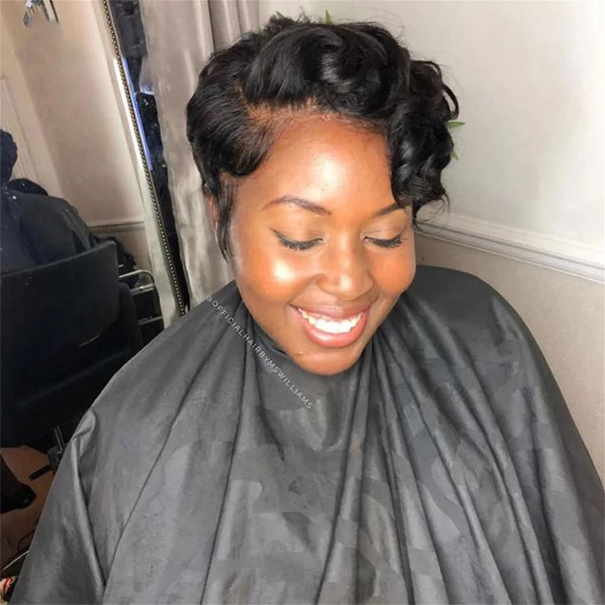 High Quality Short Bob Curly Human Hair Wig For Black Women 13x4 Lace Frontal Wig Black/Brown /Red/Blonde Pixie Cut Brazilian Wig On Sale