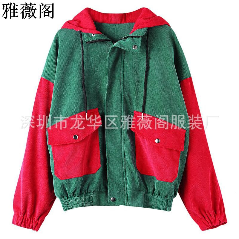 BDLJ Color Block Patchwork Corduroy Hooded Jackets Men Hip Hop Zipper Up Hoodies Coats Male Casual Streetwear Outerwear 201113