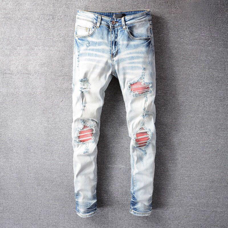 Designer Stack Stacked Jeans European Purple for Mens Quilting Ripped Trend Brand Vintage Pant Fold Slim Skinny Masculina Toursers Sstraight Pants GD3Y, 49
Designer Stack Stacked Jeans European Purple for Mens Quilting Ripped Trend Brand Vintage Pant Fold Slim Skinny Masculina Toursers Sstraight Pants GD3Y, 49
