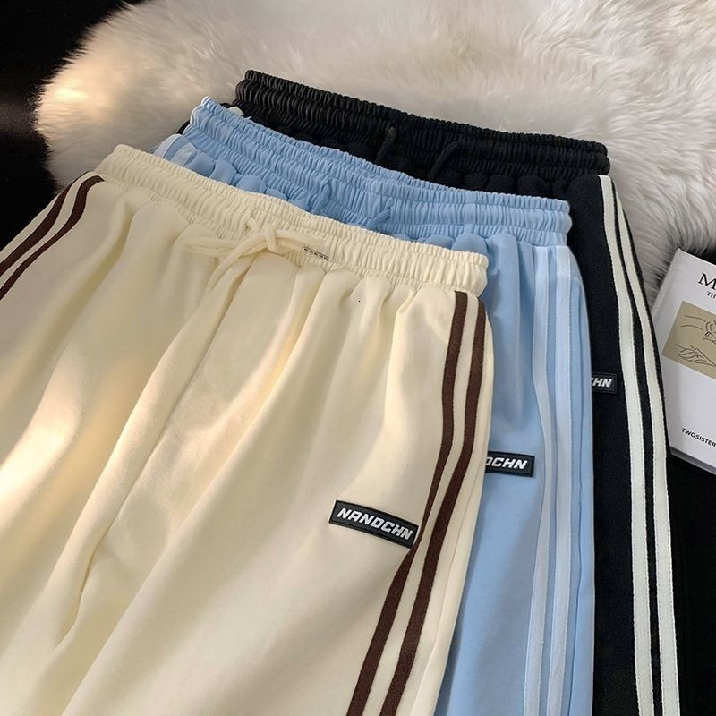 Women s Shorts Wakamono Celana Musim Panas Wanita Beige Pendek Olahraga Gaya Korea Longgar dan Tipis Kasual Lebar Kaki Drop 230517