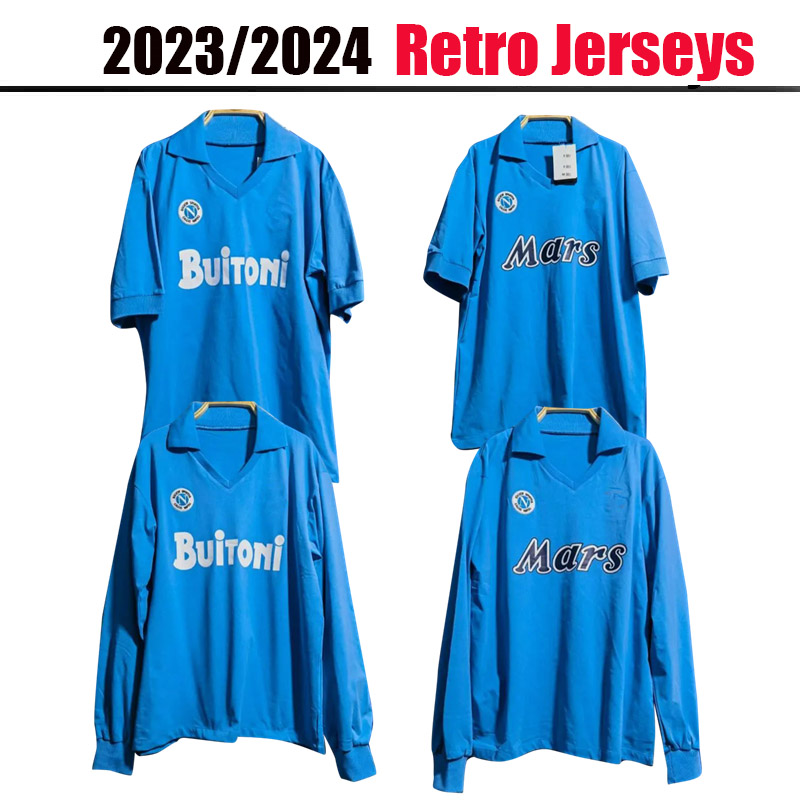 Retro Napoli Jerseys 87 88 MARADONA Naples soccer 86 MERTENS ALEMAO CARECA MARADONA HAMSIK vintage football shirt calcio sport long sleeve
Retro Napoli Jerseys 87 88 MARADONA Naples soccer 86 MERTENS ALEMAO CARECA MARADONA HAMSIK vintage football shirt calcio sport long sleeve