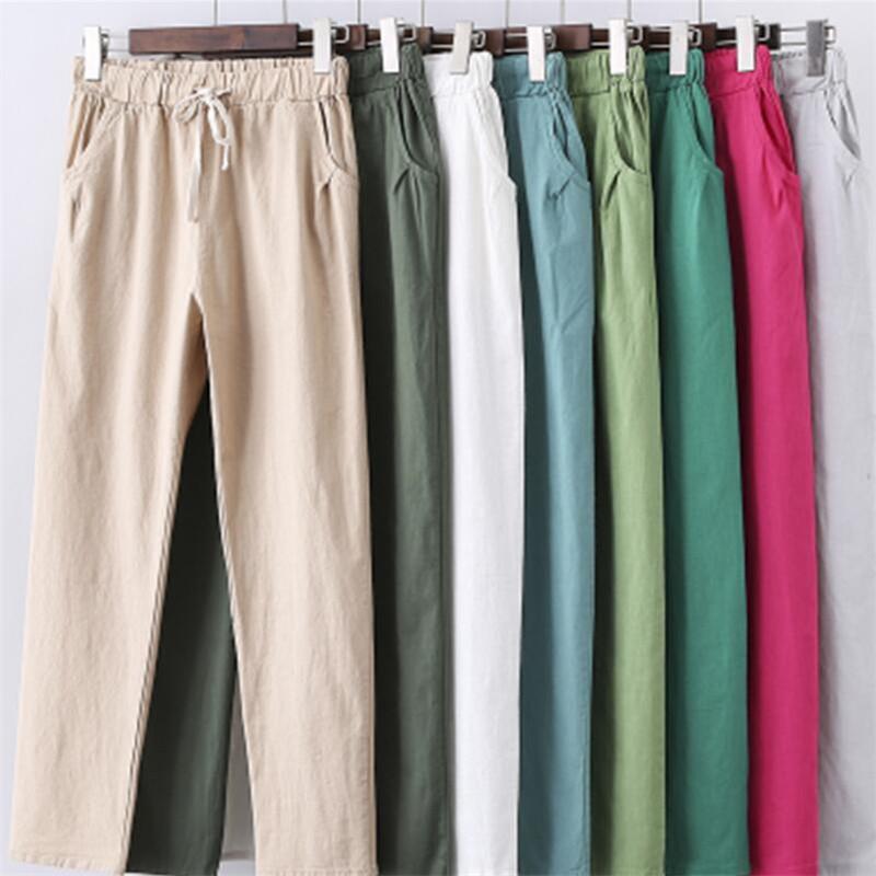 Capris Spring Summer Pencil Pants 10 Color Women Cotton Linen Pants Thin Casual Solid Trousers With pockets pantalon femme, Mint
Capris Spring Summer Pencil Pants 10 Color Women Cotton Linen Pants Thin Casual Solid Trousers With pockets pantalon femme, Mint