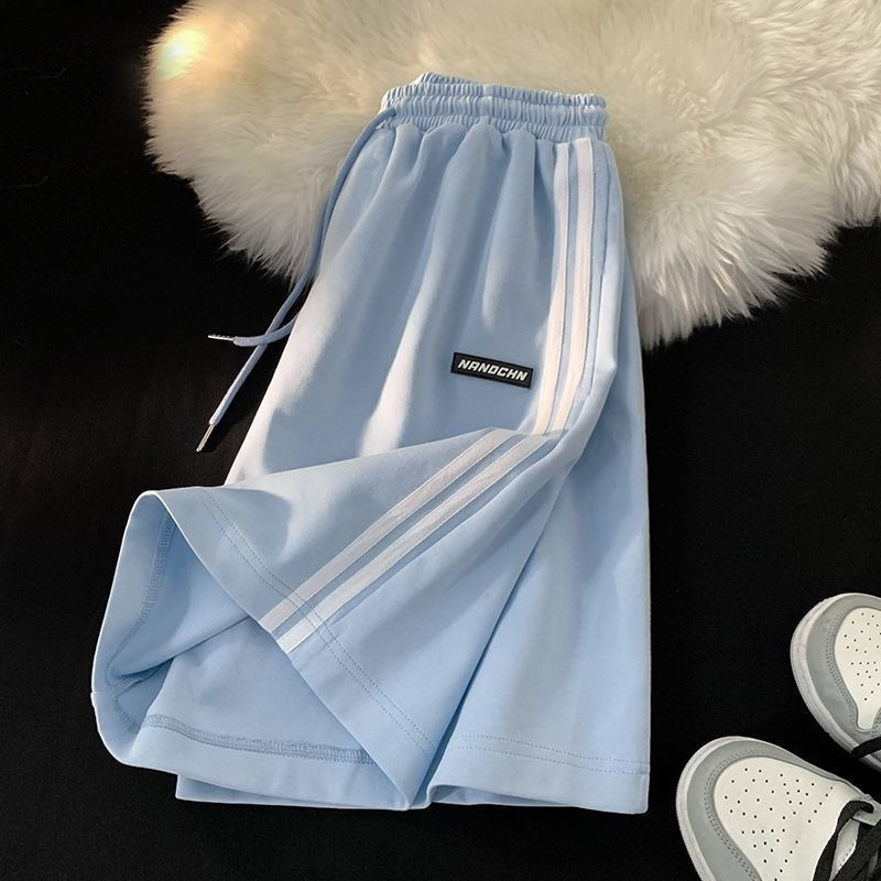 Women s Shorts Wakamono Celana Musim Panas Wanita Beige Pendek Olahraga Gaya Korea Longgar dan Tipis Kasual Lebar Kaki Drop 230517