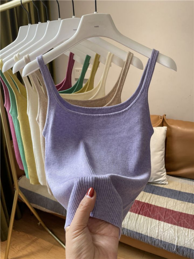 Camisoles Tanks Casual Thin Ice Silk Knit Sleeveless Camisole Women's Summer Vests Skinny Tank Tops O-neck Sleeveless striped Bottoming Camis 230
