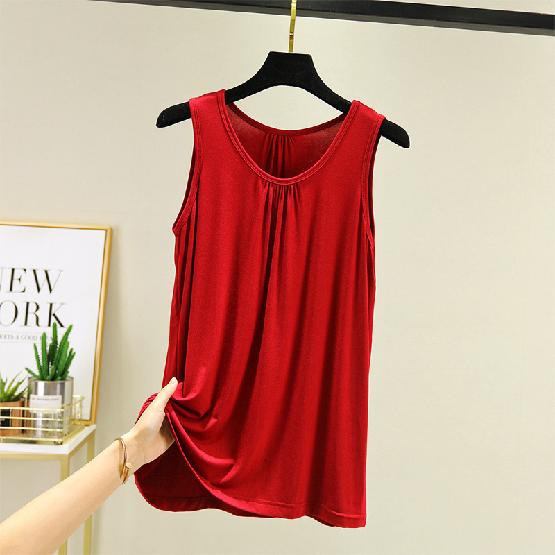 Camisoles Tanks Loose Plus Size 6XL Women Tank Tops Sleeveless Solid Crop Top Thin Homewear Vest Modal Casual T-shirt Bottoming Shirt Camisole 230518