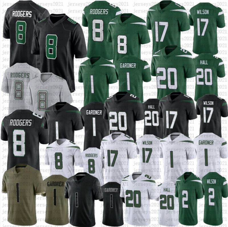 8 Aaron Rodgers Jetes Ahmad Sauce Gardner Football Jersey Zach Wilson Breece Hall Garrett Wilson Elijah Moore Jerseys, Men
8 Aaron Rodgers Jetes Ahmad Sauce Gardner Football Jersey Zach Wilson Breece Hall Garrett Wilson Elijah Moore Jerseys, Men