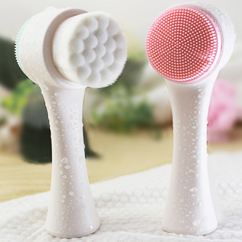 Cleaning Tools Accessories Silicone Face Cleansing Brush DoubleSided Cleanser Blackhead Removal Product Pore Cleaner Exfoliator Face Scrub Brush 23051