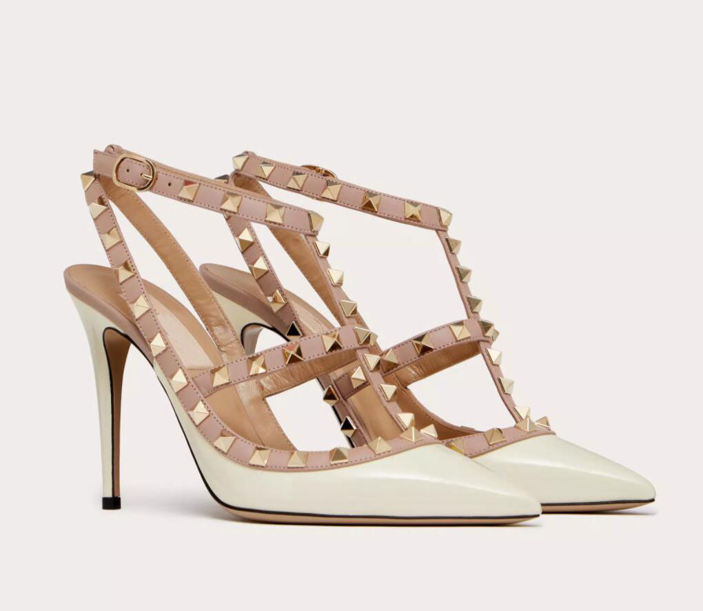 Classic designers Women sandal studded high heel rockstud sandals grainy leather ankle strap pumps pointe toe pop dress Garavani sandals with box 35-43EU, 14
Classic designers Women sandal studded high heel rockstud sandals grainy leather ankle strap pumps pointe toe pop dress Garavani sandals with box 35-43EU, 14