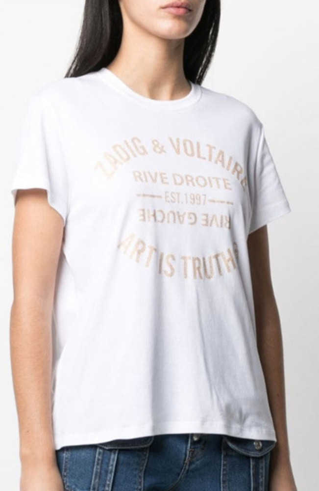 Zadig Voltaire 23ss Summer Cotton New Women Designer T shirt Classic Letters Champagne Gilt Printed Cotton Short Sleeve Fashion Tops, Khaki
Zadig Voltaire 23ss Summer Cotton New Women Designer T shirt Classic Letters Champagne Gilt Printed Cotton Short Sleeve Fashion Tops, Khaki