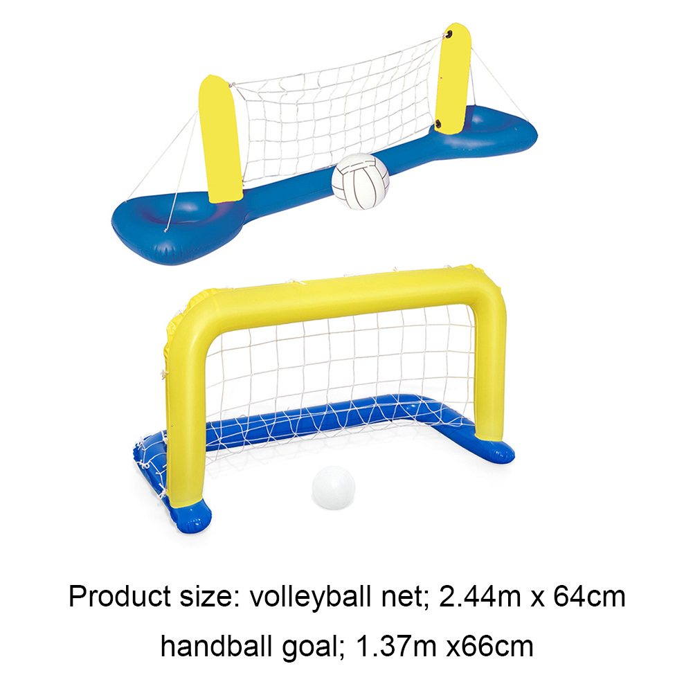 Air inflation toy Parent Child Swimming Pool Water Inflatable Volleyball Basketball Ball Water Net Mattress Sports Games Circle Float Beach Toys 23051