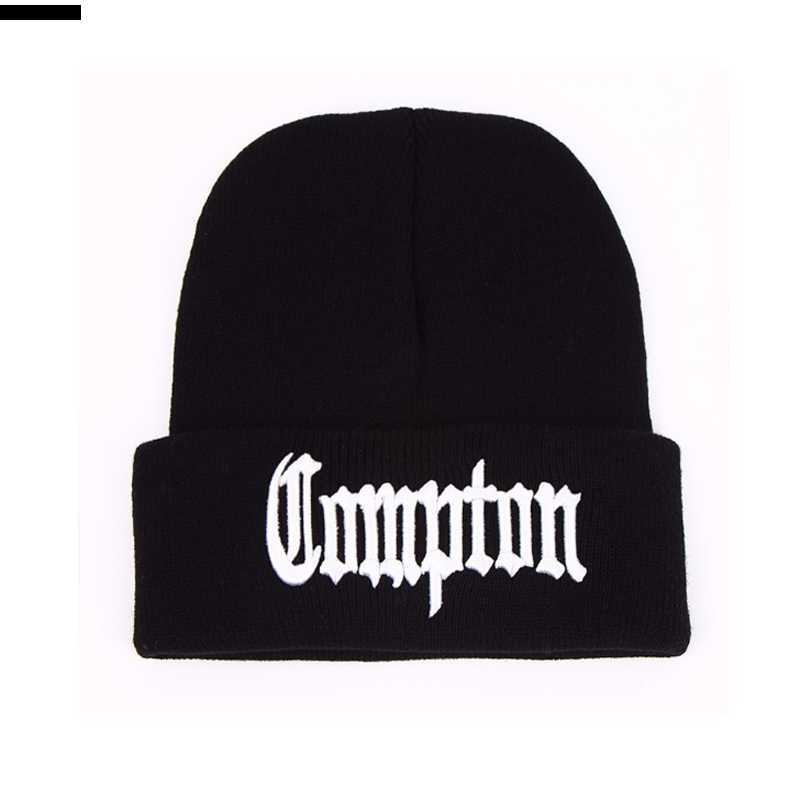 Beanie/Skull Caps New Men And Women Embroidery Compton Winter Warm Fashion Beanies Knitted Bonnet Skullies Caps Hip Hop Gorros Knit Hat J230518