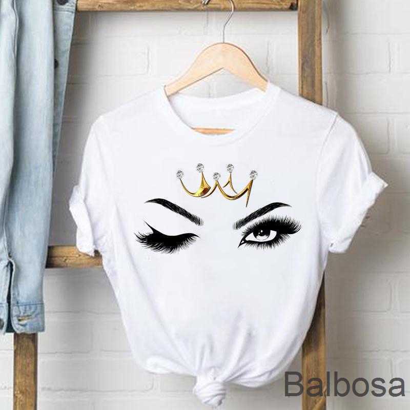 Plus Size Womens Clothing Designer T Shirt 2023 Summer Round Neck Eye Print White Shirts Short Sleeved Ladies Top Bottom, D44-2 white
Plus Size Womens Clothing Designer T Shirt 2023 Summer Round Neck Eye Print White Shirts Short Sleeved Ladies Top Bottom, D44-2 white