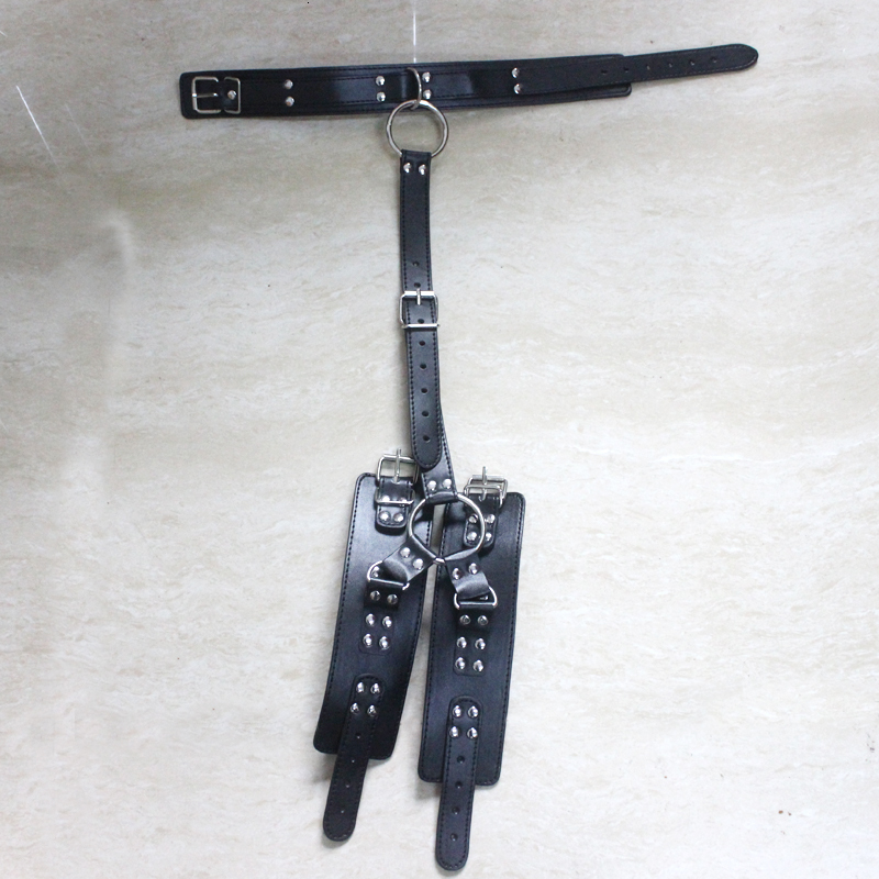 Chokers Vintage Gothic Faux Leather Collar Big Ring Necklace Set Sexy Goth Harness Harajuku Punk Bondage Statement Choker For Women 230518