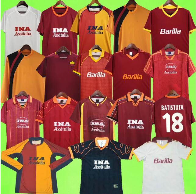 

Retro Soccer Jerseys TOTTI club GIANNINI LOSI SAMUEL CONTI ANCELOTTI MONTELLA CAFU DE ROSSI ALDAIR BATISTUTA football Shirt 89 90 91 92 94 95 96 97 98 99 00 01 02 05 06 17 18, 22/23