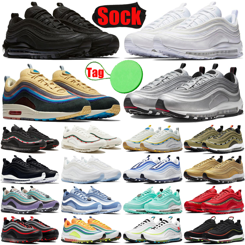 

97 97s sean wotherspoon running shoes for mens womens Triple Black white shoe MSCHF x INRI Jesus Gold Silver Bullet men trainers sneakers runners, #20 have a nice day