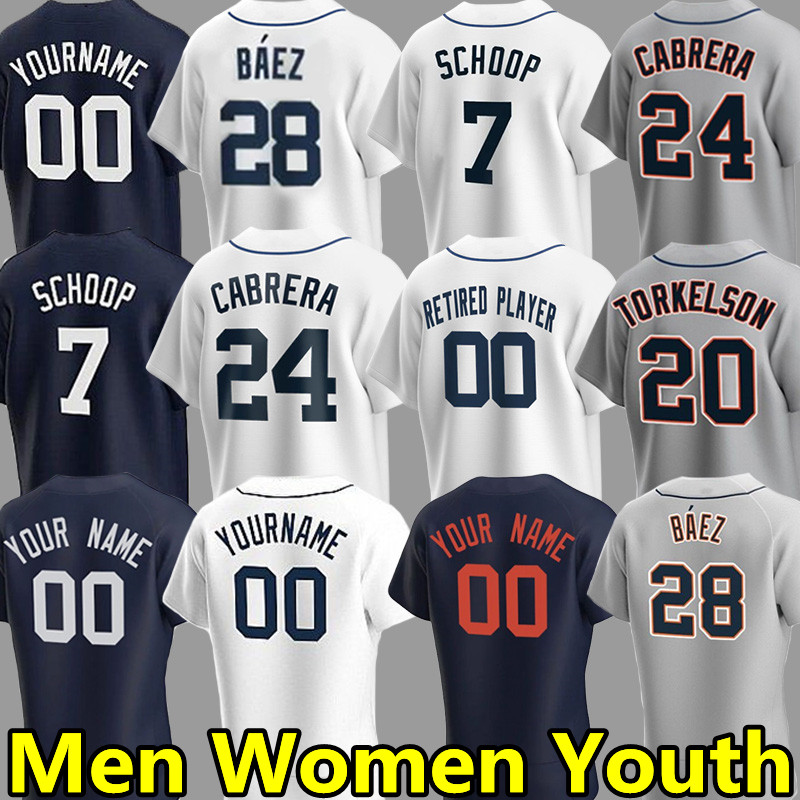 28 Javier Baez Baseball Jerseys 24 Miguel Cabrera 20 Spencer Torkelson 31 Riley Greene 60 Akil Baddoo 13 Eric Haase Akil Schoop Custom Men Women Youth Player Jersey, Men color 2
28 Javier Baez Baseball Jerseys 24 Miguel Cabrera 20 Spencer Torkelson 31 Riley Greene 60 Akil Baddoo 13 Eric Haase Akil Schoop Custom Men Women Youth Player Jersey, Men color 2