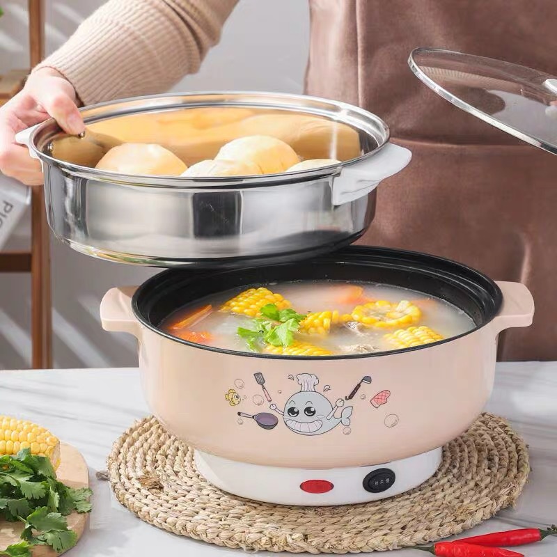 Non stick takeaway hot pot gift multifunctional non stick electric cooking pot Student household electric steamer Electric pot Small electric po
Non stick takeaway hot pot gift multifunctional non stick electric cooking pot Student household electric steamer Electric pot Small electric po