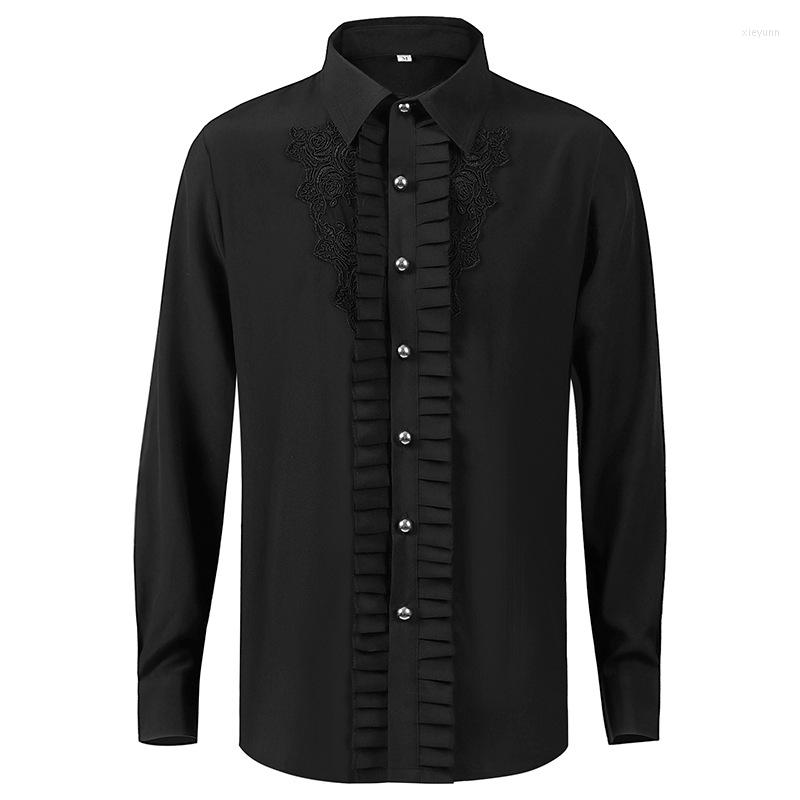 Men's Casual Shirts Mens Black Ruffled Pirate Vampire Renaissance Victorian Steampunk Gothic Medieval Shirt Men Party Halloween Costume
Men's Casual Shirts Mens Black Ruffled Pirate Vampire Renaissance Victorian Steampunk Gothic Medieval Shirt Men Party Halloween Costume
